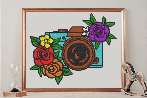 Camera Floral: A Versatile Embroidery Design