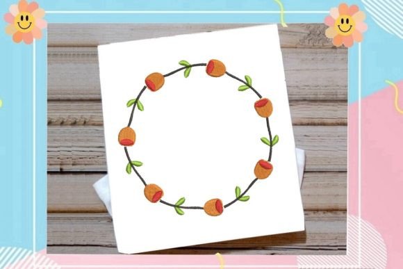 Charming Floral Circle Border for Craft Fairs