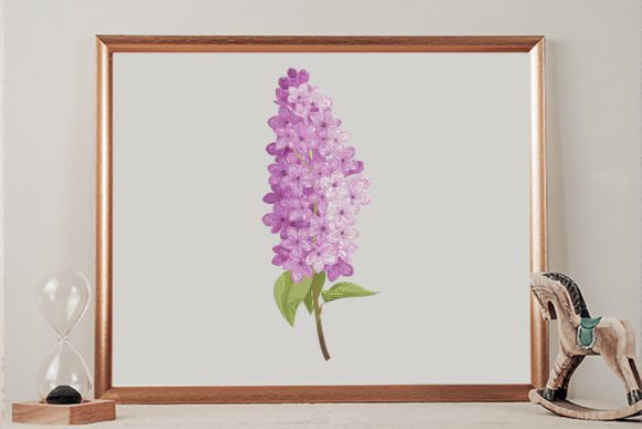Charming Lilac Floral Branch for Boutique Sweatshirts