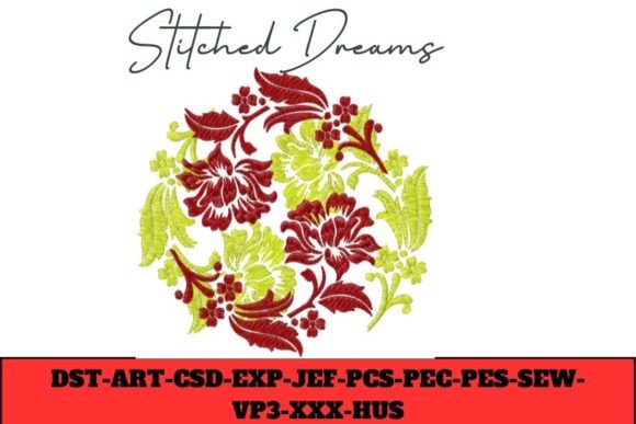 Floral Circle: A Captivating Embroidery Design