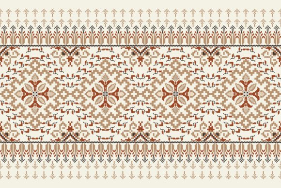 Floral Cross Stitch Pattern for Elegant Designs