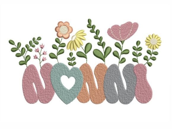 Floral Nonni: A Whimsical Touch for Your Embroidery