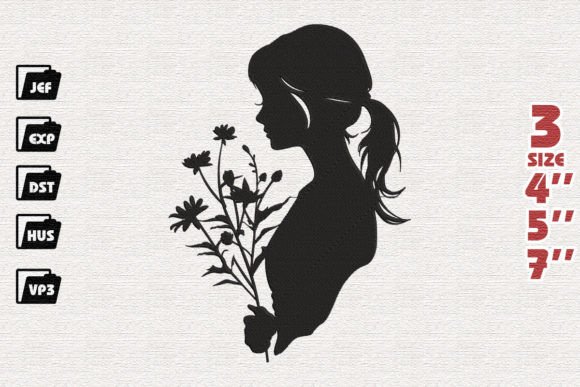 Floral Portrait Embroidery: A Versatile Design Review