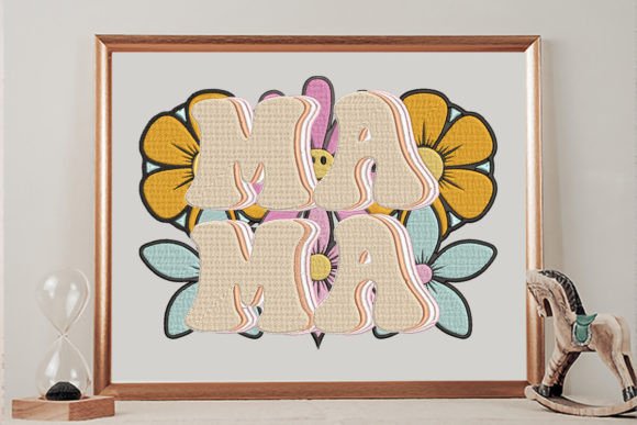 Mama Floral, Mother's Day Embroidery Design