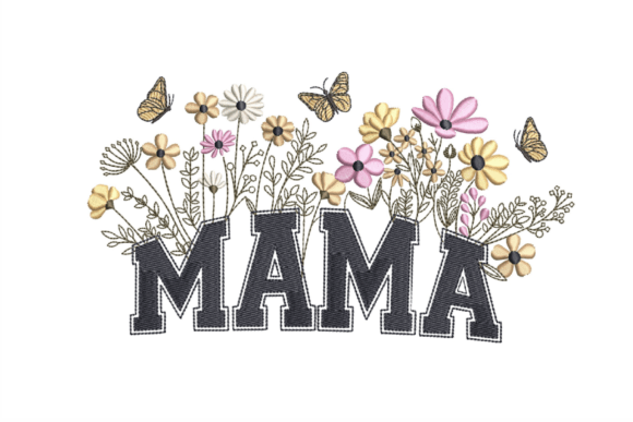 Mama Flower Embroidery: A Charming Design for Makers