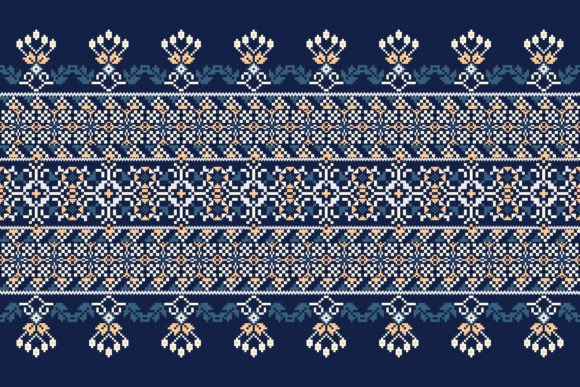 Reviewing Floral Cross Stitch Pattern for Sweatshirts