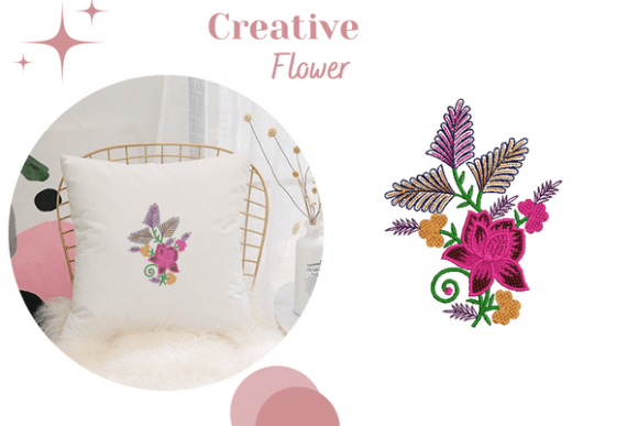 Stylish Flowers: A Versatile Embroidery Design
